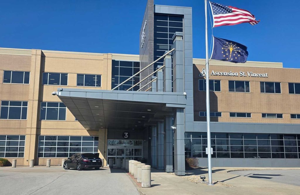 The Door 3 entrance at the Fishers office building, 13914 Southeastern Parkway
